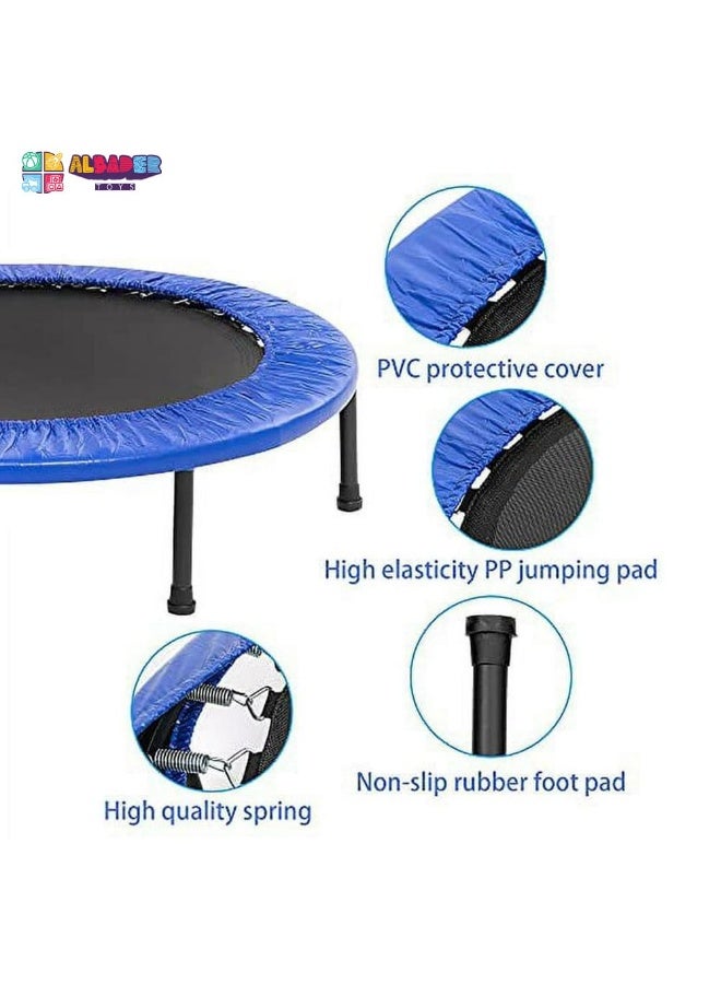 AL BADER Trampoline 60 Inches For Adults and Kids, Safety Pad, Stable & Quiet Exercise Rebounder For Indoor & Outdoor. Excersices Trampolines. - Image 3